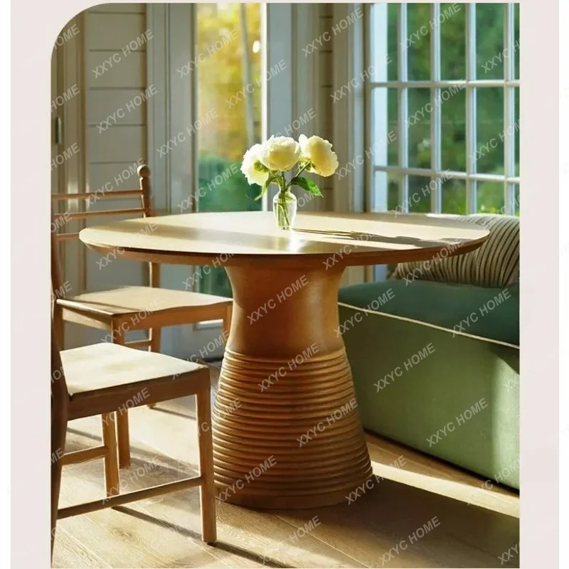 XXFactory Direct Log Wind Dining Table Living Room Small Unit Party Tea Table Size Can Be Customized