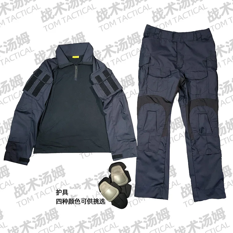 Tactical Tom Plus dark blue GEN3 G3 TrainingTactical Hunting Combat training special force Frog suit Long sleeved+long pants ﻿