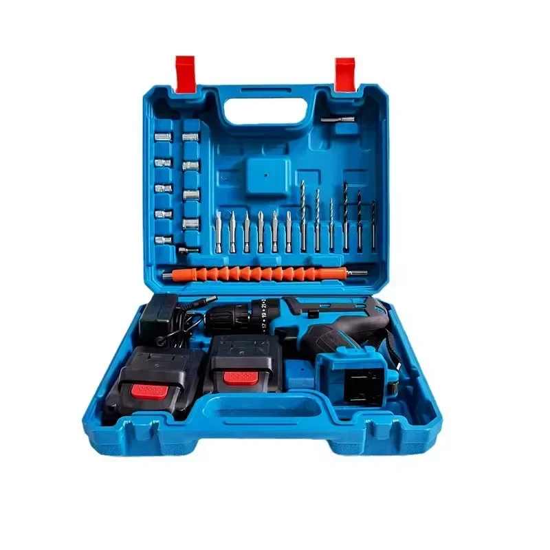 Blue 21V Cordless Drill Set For Rechargeable Lithium  1PC Battery 3 Function Electric Screwdriver Multifunctional Household