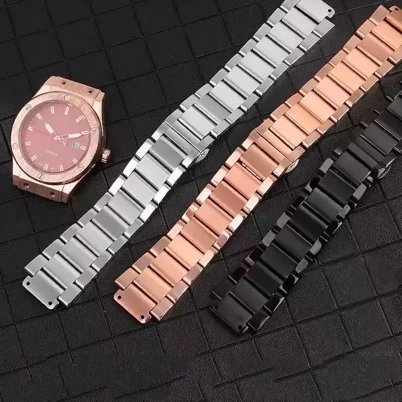 

27*19mm Stainless Steel Strap For HUBLOT Classic Fusion Big Bang Watch Band Bracelet Accessories Waterproof Watchband