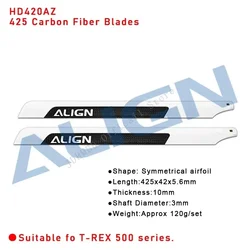 ALIGN RC 500 helicopter 425mm carbon fiber main blade For Trex 500  GARTT Spare parts