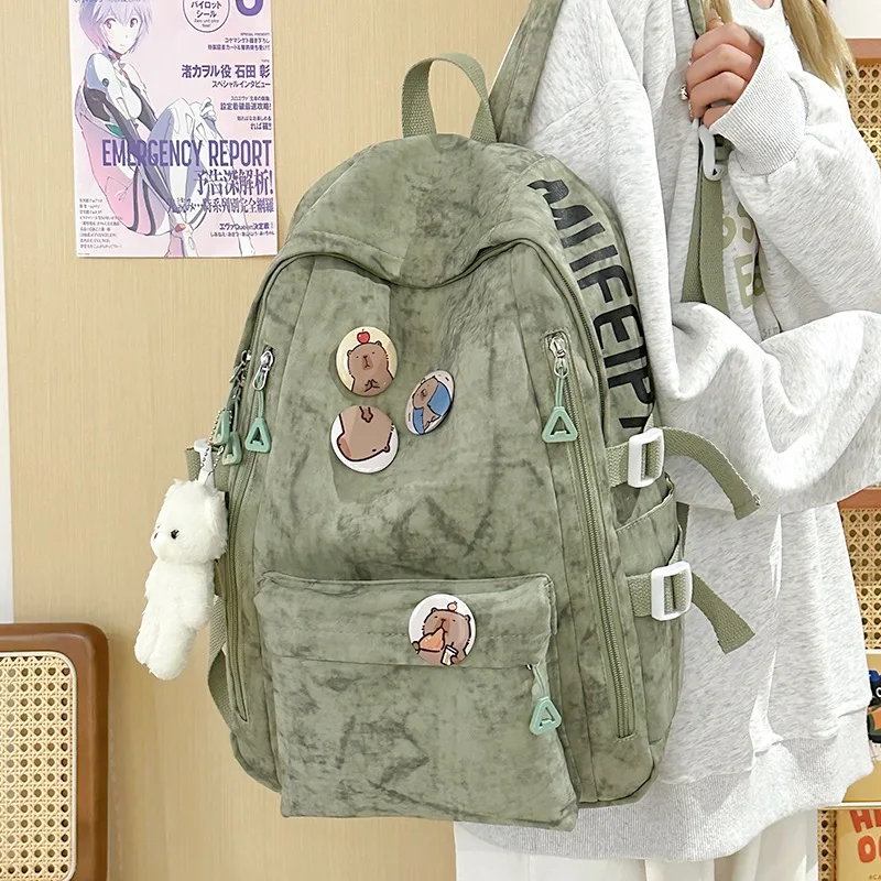 

2025 Teens School Backpack Large Printed Bookbag W/ Laptop Pocket Waterproof & Anti-Stain for Girls Boys Students Casual Bag