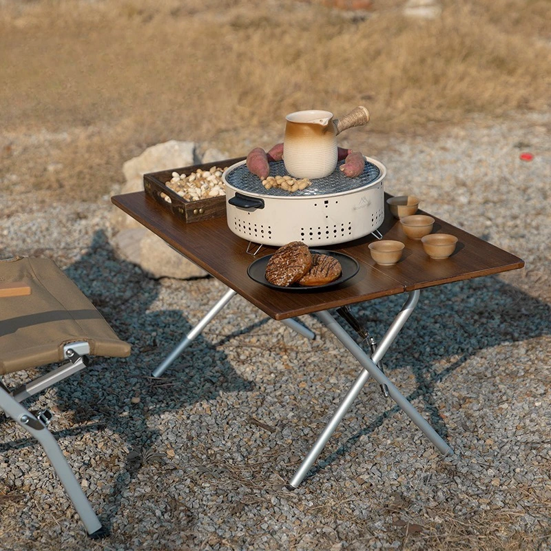 Outdoor camping bamboo folding table picnic table portable storage half off 30% off