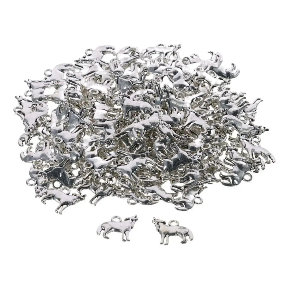 

Pendant for Jewelry Making Zinc alloy Wolf Charms Silver Howling Wolf Pendant Pendants For DIY Earrings Handmade Crafts Lovers