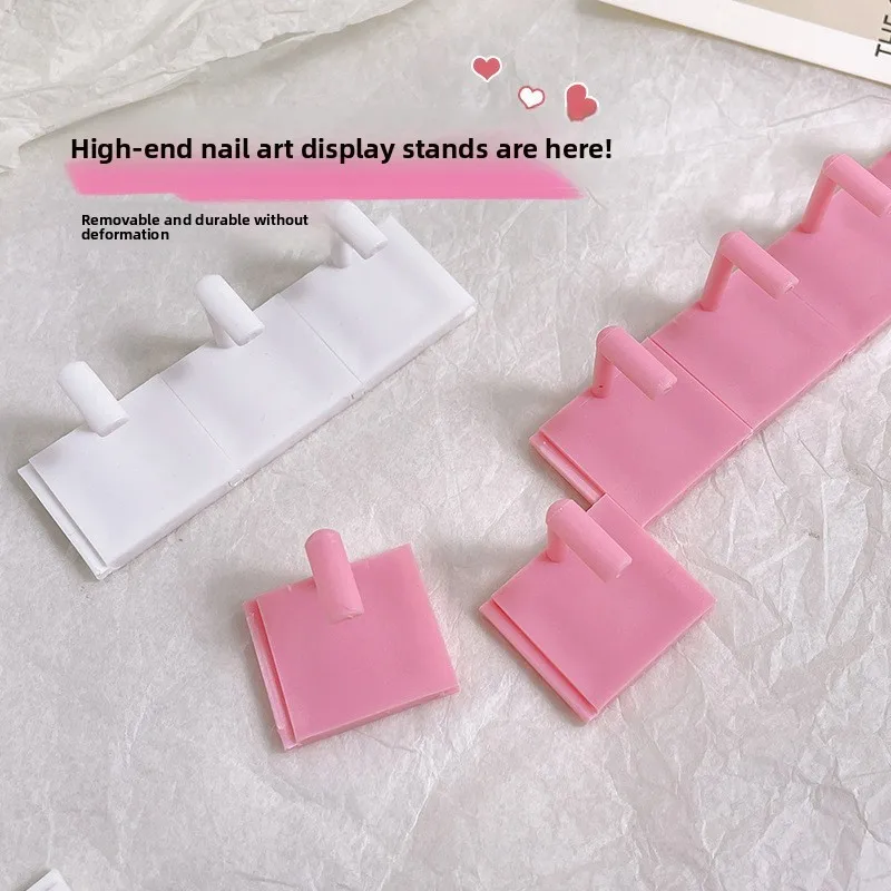 10Pcs/set Nail Practice Display Stand Detachable Press On Nail Training Holder Plastic False Nail Color Shelf