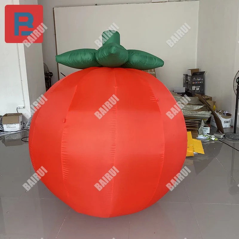 

Inflatable mock tomato autumn vegetable and fruit bar stage thatched cottage wedding decorations can be illuminated romantically