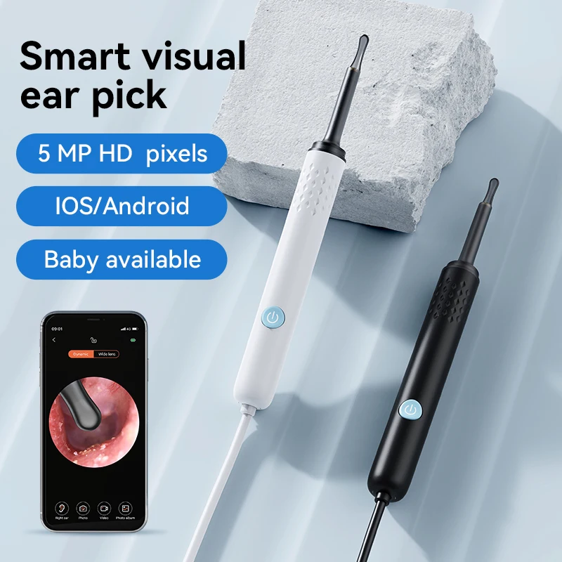 

Otoscope with Cable Ear Wax Removal Ear Cleaner with Camera Ears Wax Removal Kit with 1296P HD Ear Otoscope Earwax Removal Tools