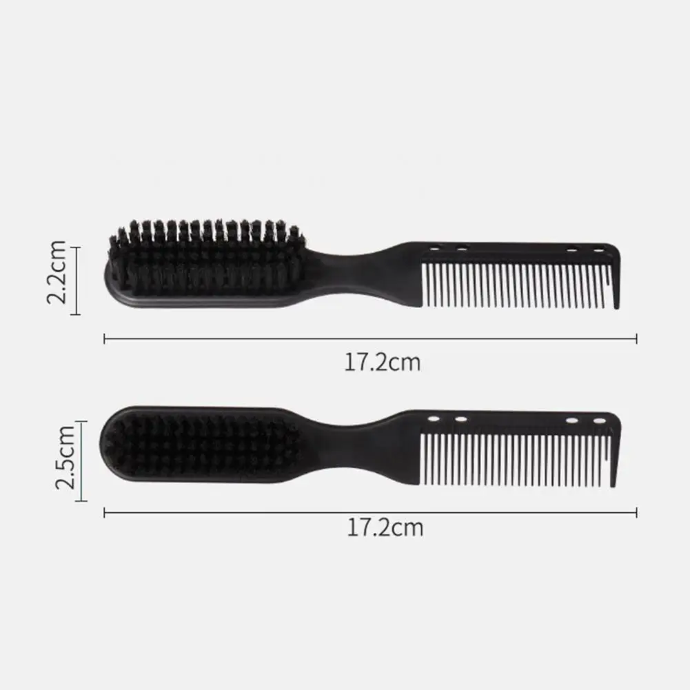 Haarschneidekamm, runder Zahnkamm, Friseur-Fade-Bürste, Kammbündel für Haarschneidemaschinen, Bartpflege, weiche Borsten, Haarschneidebürste