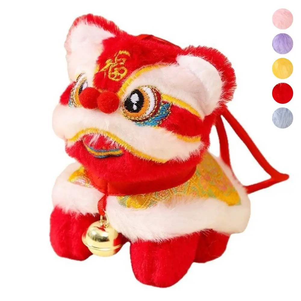 

2026 New Year Lion Dance Doll with a Bell Hanging Design National Trend Decor Material Cute Chinese Spring Festival Ornament