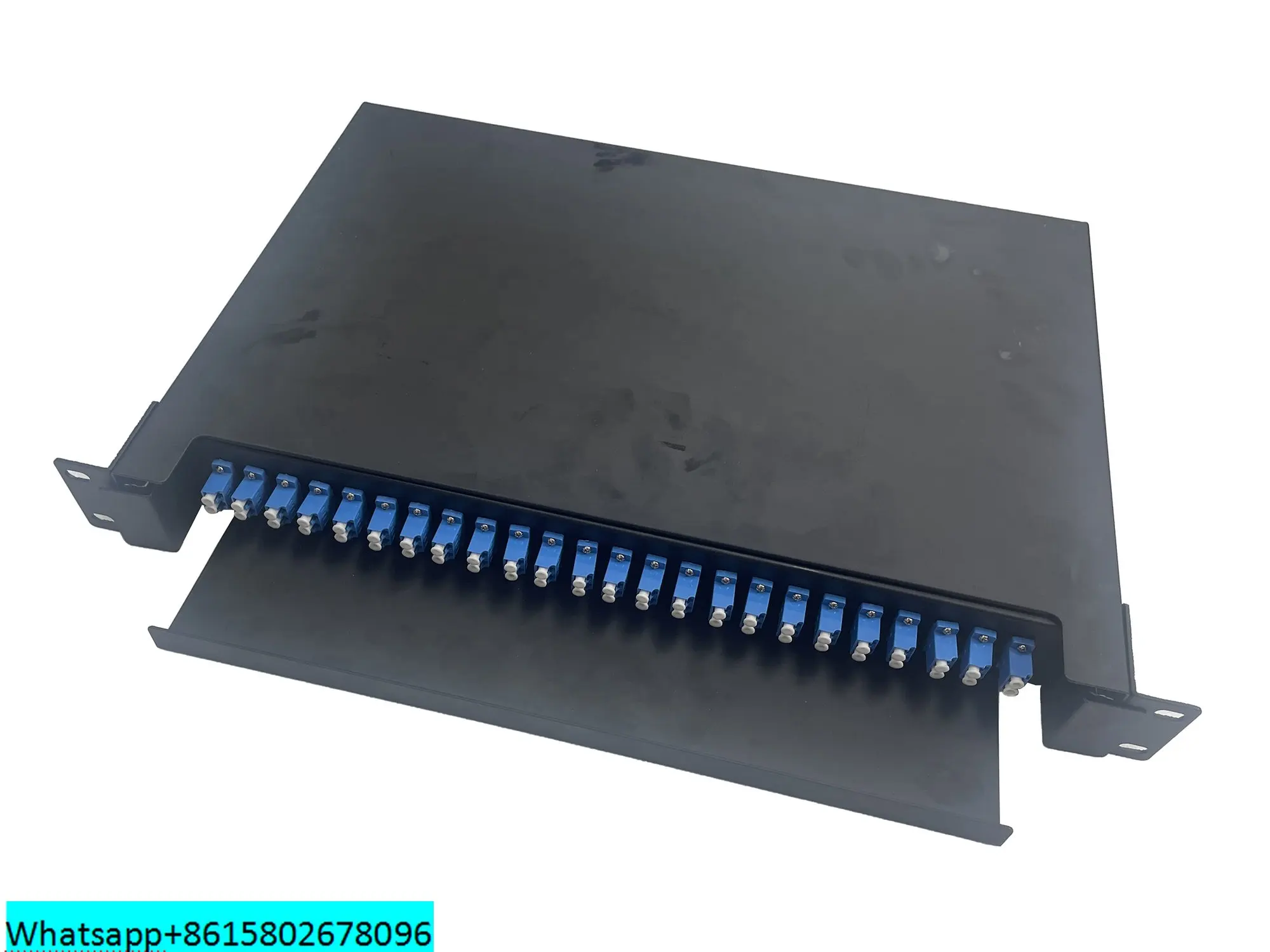 19'' 1U 48 Core LC Full-Load Drawer Type Rack Mounted Fiber Optic Patch Panel with 24pcs LC Duplex Adapter and 48pcs LC Pigtail