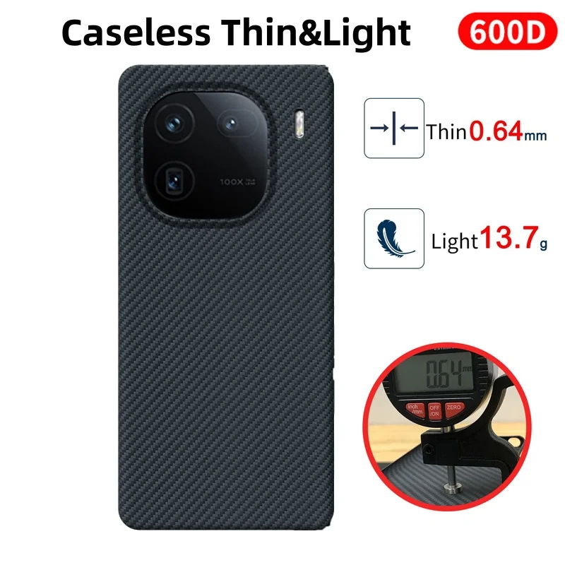 Für vivo iqoo 13 Carbon Hülle Kevlar 600d Aramidfaser Magsafe ultradünn hart 12 Pro Cover magnetisch schwarz Schlank hell schwarz rot
