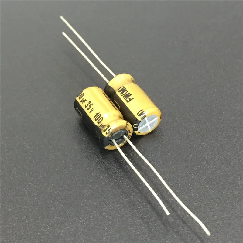 

10pcs 100uF 35V NICHICON FW Series 6.3x11mm 35V100uF HiFi Audio Capacitor