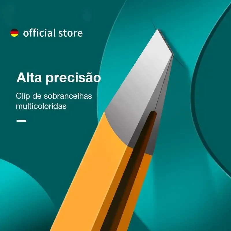 pinça de sobrancelha verde, beleza de cabelo colorido, extrator de cabelos finos, aço inoxidável, clipes de sobrancelha inclinados, remoção de ferramentas de maquiagem