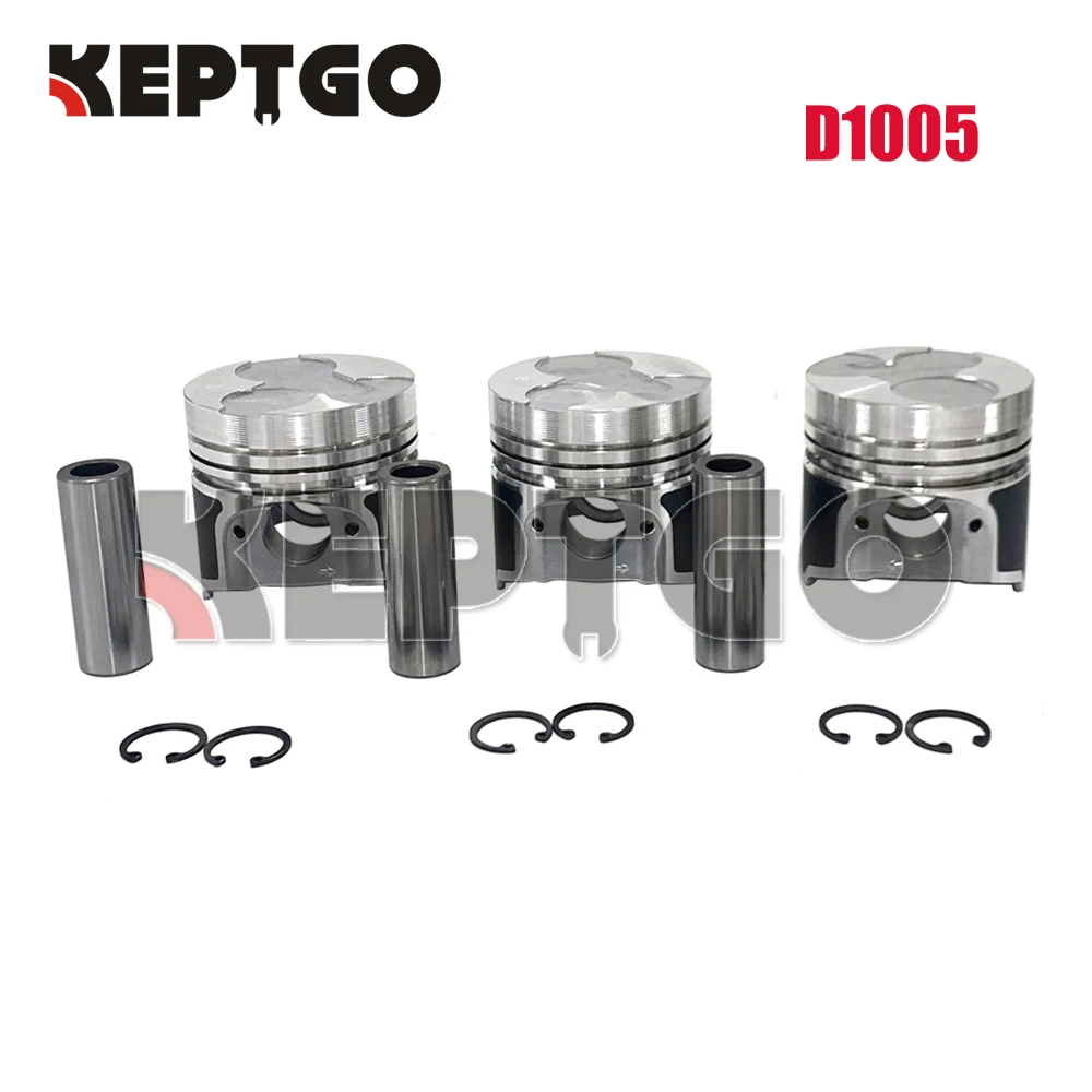 D1005 3 Cylinder Rebuild Kit for Kubota Engine B2320DTN B2320DWO B2320HSD repair kit