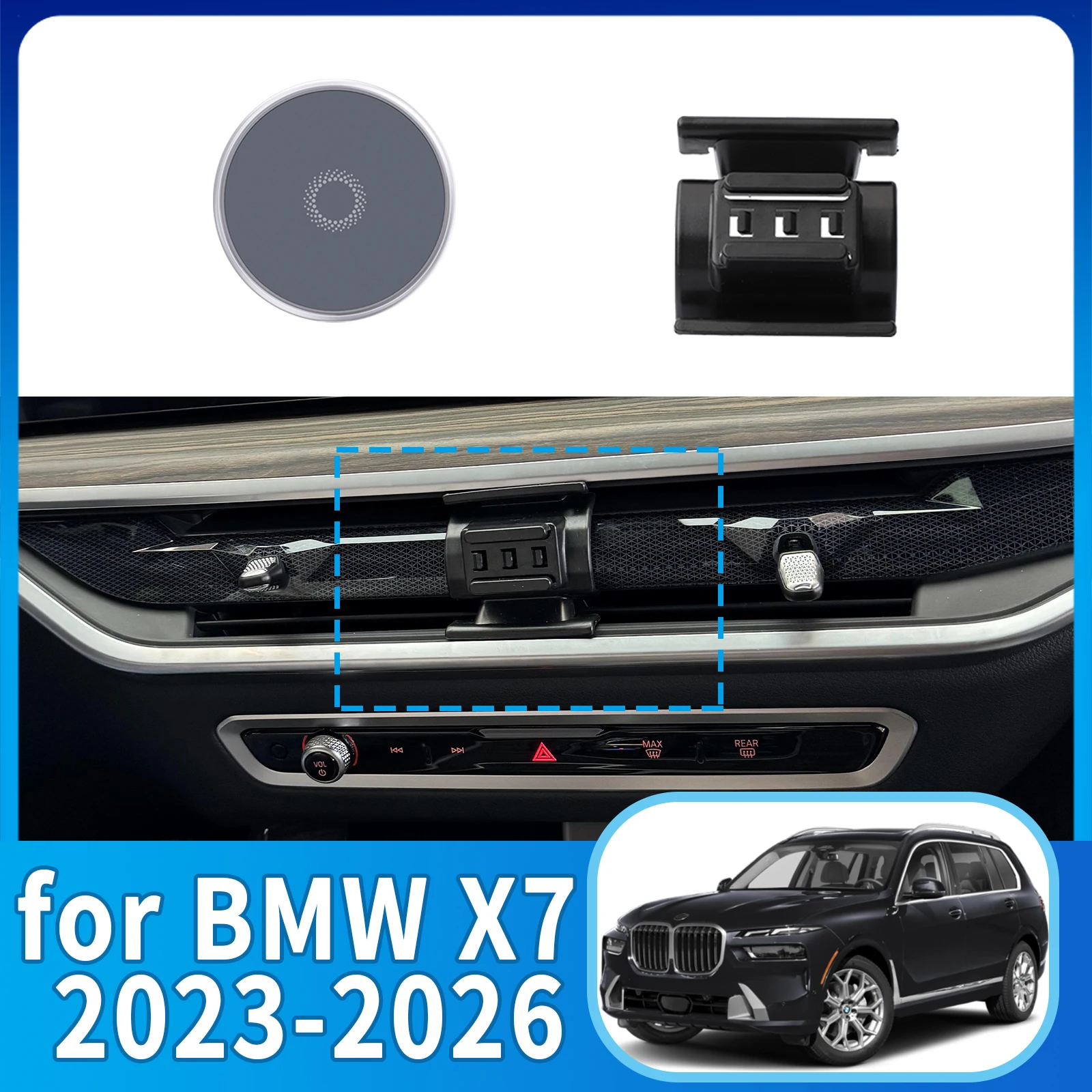 

fit for BMW X7 2023 2024 2025 2026 Custom Fit Phone Holder Mount Dashboard Screen Base No Drill Car​​ accessoires