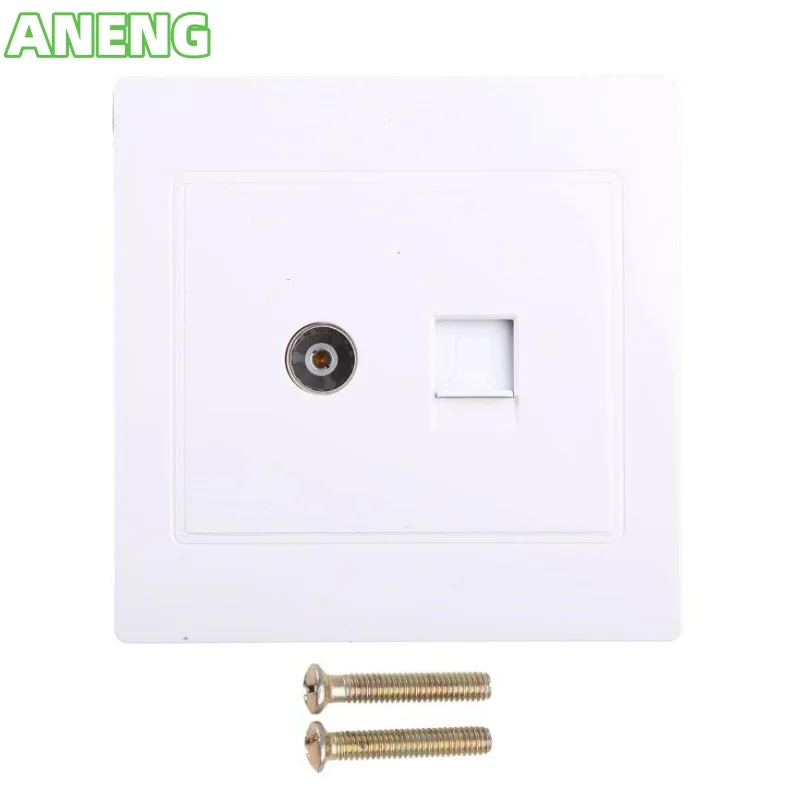 Adaptateur RJ45 + antenne TV coaxiale, sortie murale, panneau de façade