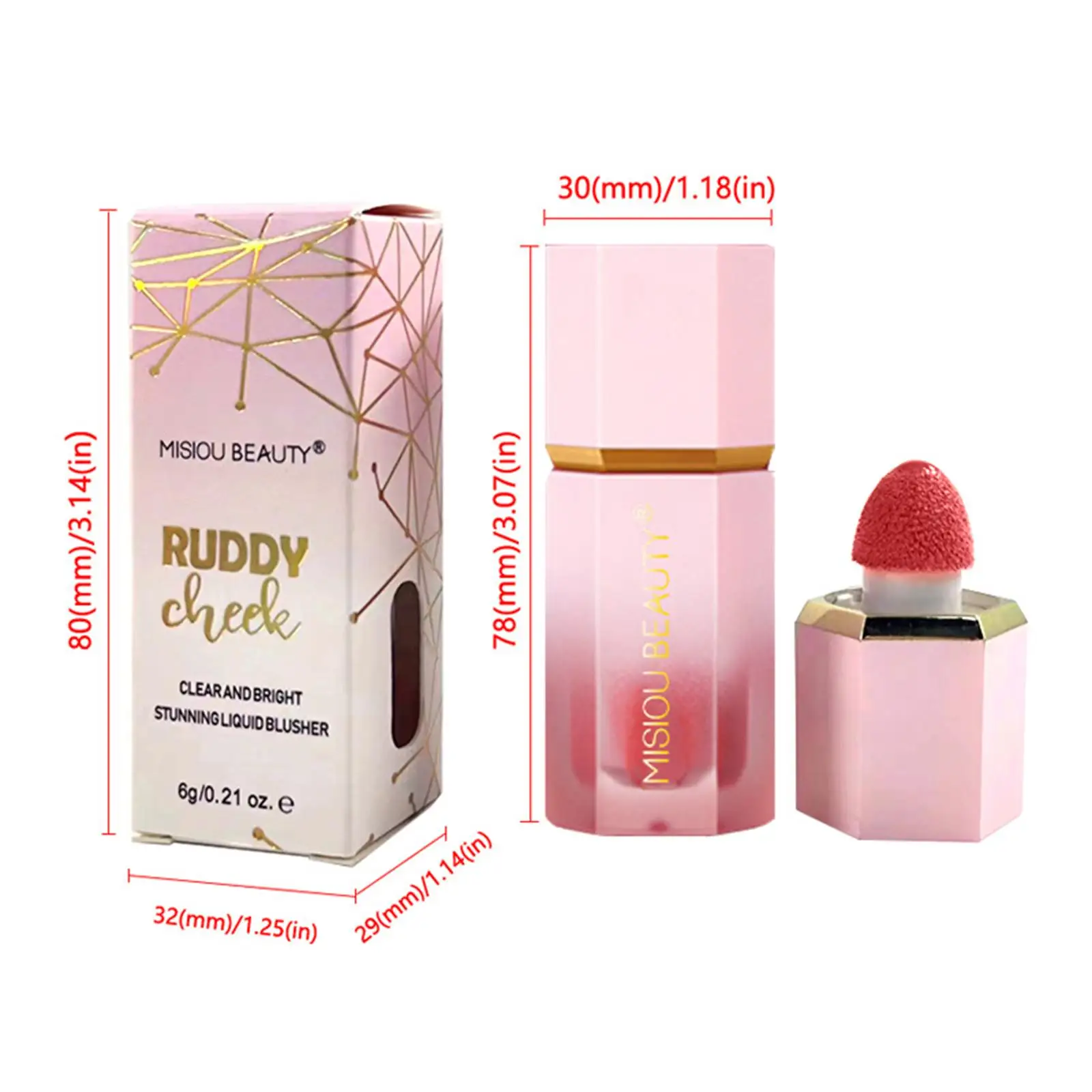 Blush creme maquiagem leve líquido bochecha blush fosco de longa duração cosméticos faciais misturáveis para maquiagem