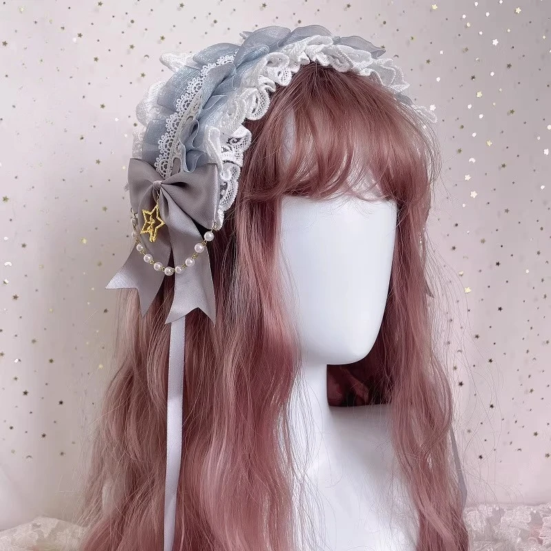 

Original Style Lolita Lace Headband Sweet Versatile KC Bow Headband Lolita Handmade Hair Accessories Hair Clip Hair Accessories
