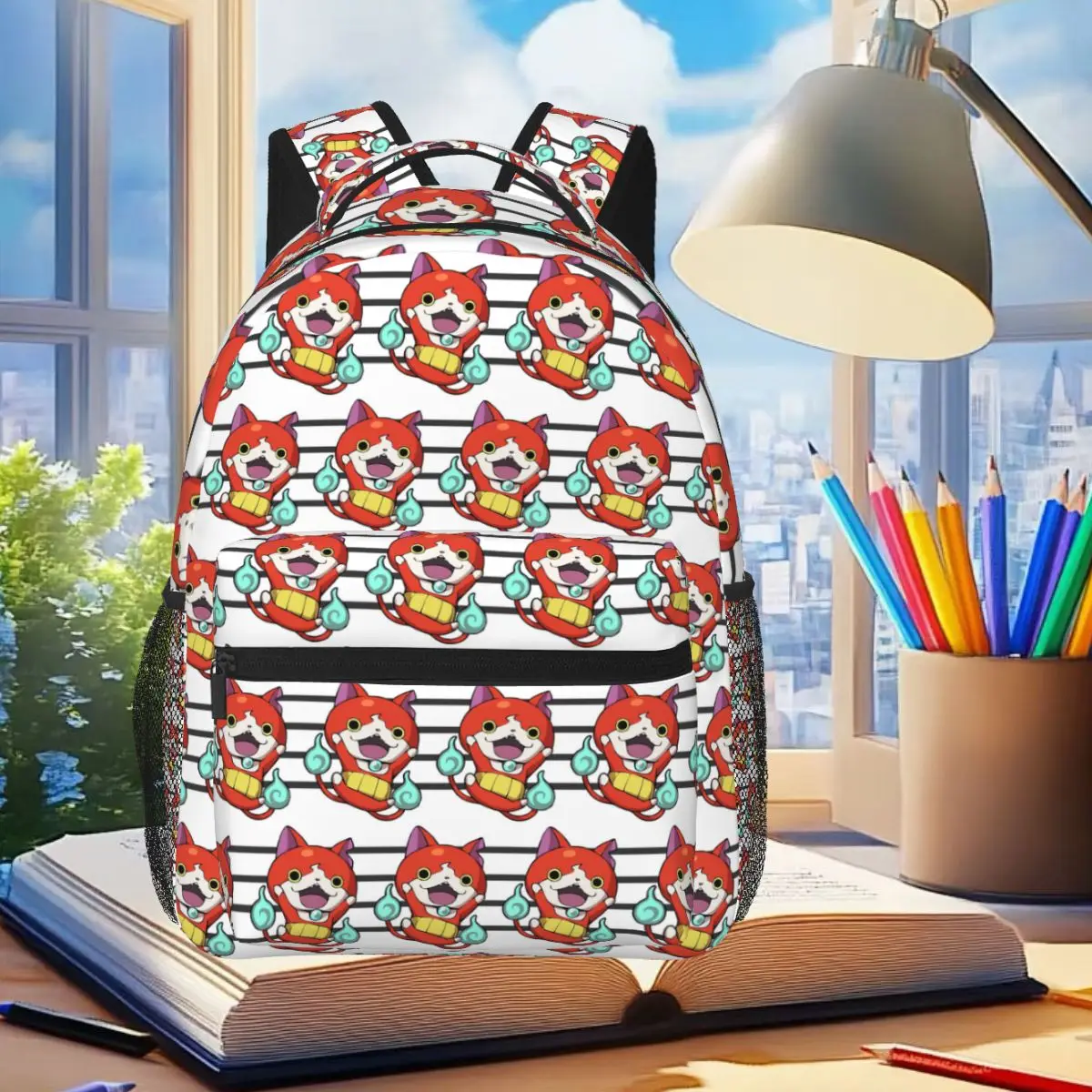 Good Love Bound Together Beauty Yokai Watch Jibanyan Backpack Student Boys Girls BookBag Children School Bag Laptop Shoulder Bag