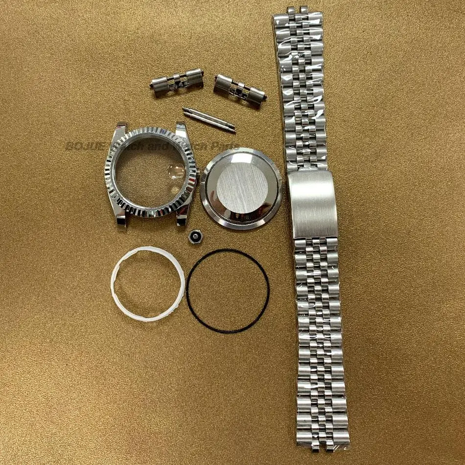 

Watchcase 36mm For Datejust 8215 2813 Movement Sapphire Crystal Stainless Steel Watch Case Jubilee Bracelet Watch Parts