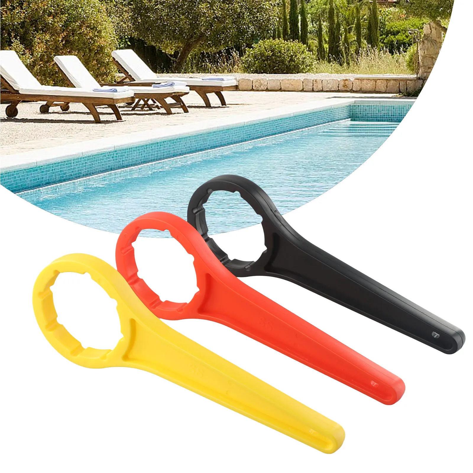 Chemical Drum Cap Spanner Opener Suits 20L-30LCubes Plastic Bucket Cap Spanner Pool Equipment Replacement Drum Remover