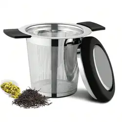 Leeseph Tea Infuser with Handle , Stainless Steel Tea Diffuser Fine Mesh Filters , Hanging On Teapots Mugs To Steep Loose Tea