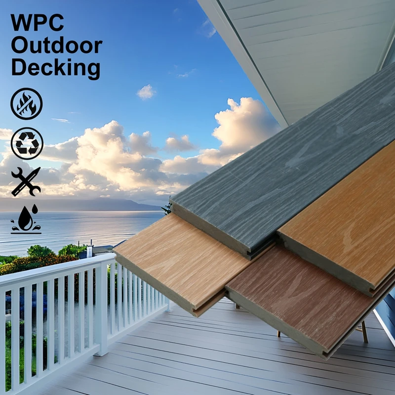 

Solid Hard Wood Composite Decking Board Wall Board 3D Wood Grain WPC Decking WPC Composite Outdoor Decking Flooring