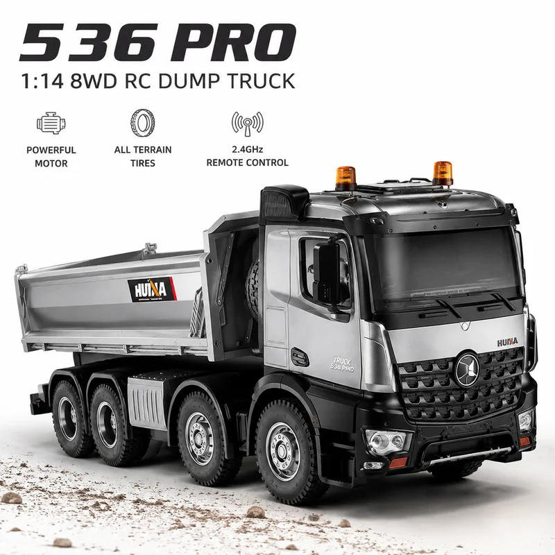 Huina Rc Model 1536pro High End Heavy Duty Remote Controlled Loading Dump Truck Alloy Boys Full Scale Engineering Vehicle Dump