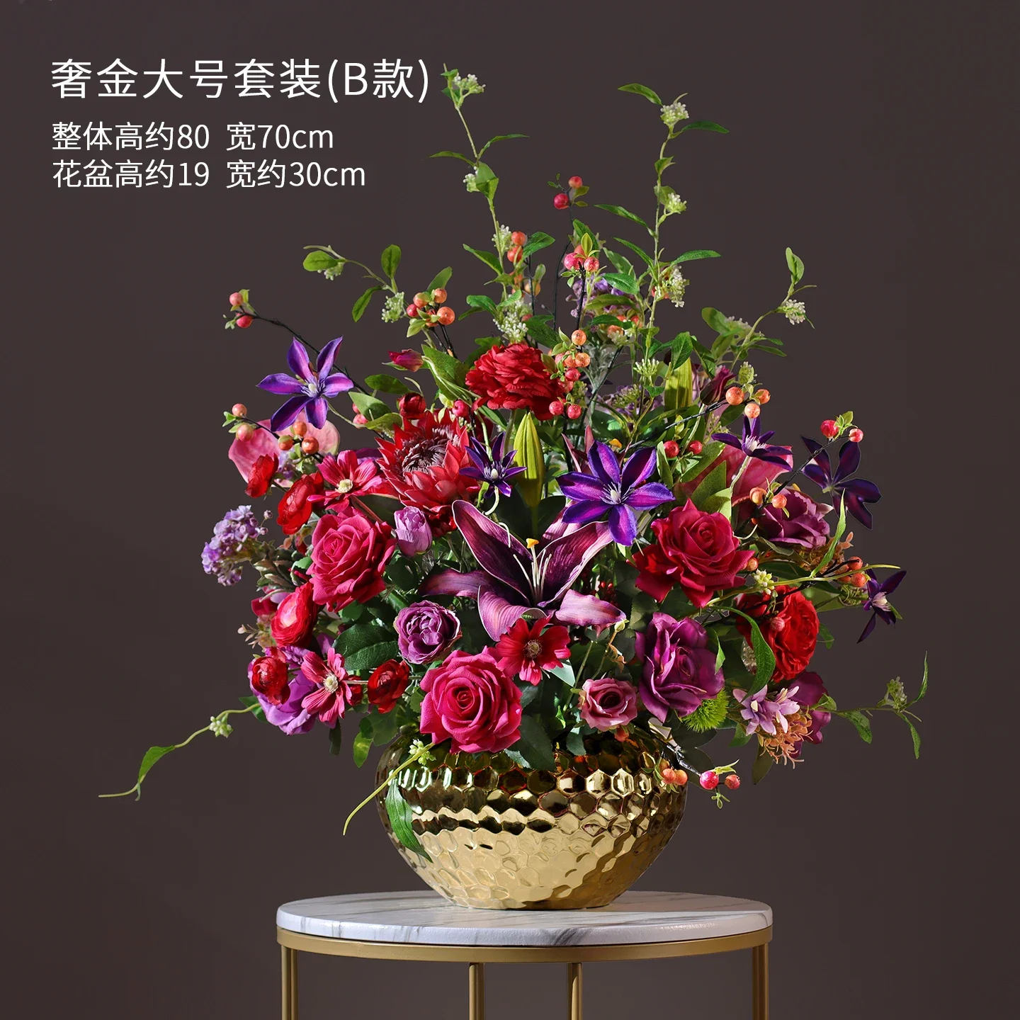 c13- high-end simulated bouquet, living room porch TV cabinet ornament, front desk decoration fake flower potted plant