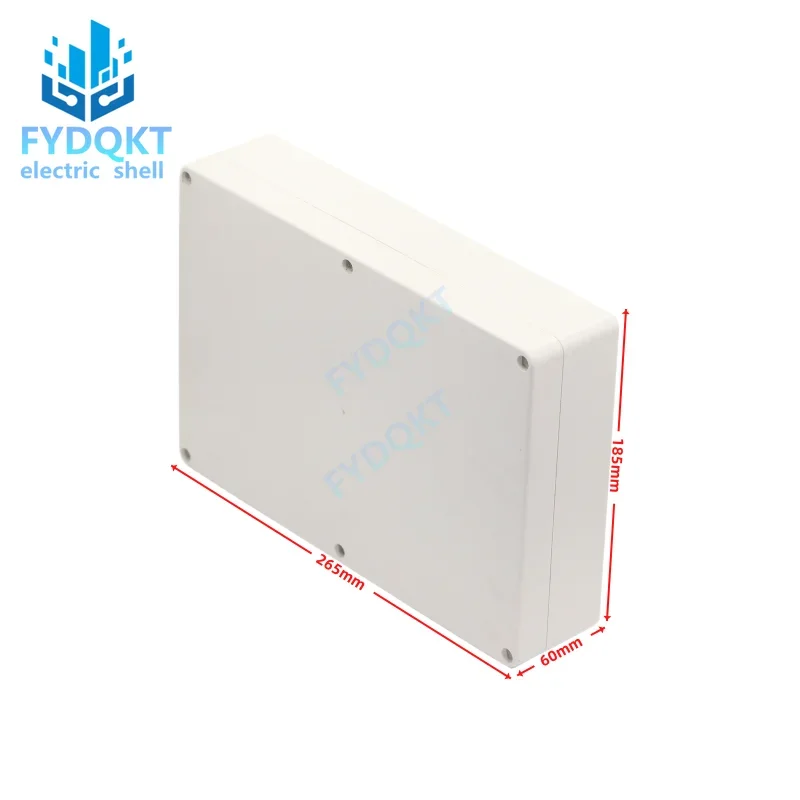 

265x185x60mm Plastic waterproof box Security power supply case Electronic instrument housing Outdoor wiring