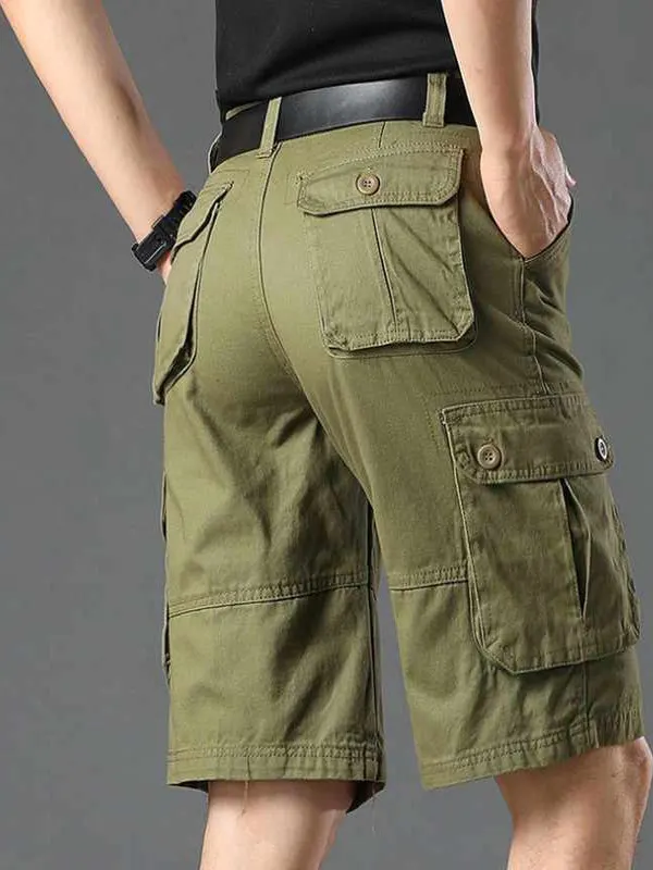 

Men's Workwear Cargo Pants Five-ket Loose Fit Breathable Youth Straight Leg Large Size Labor Protection orts Summer Casu...