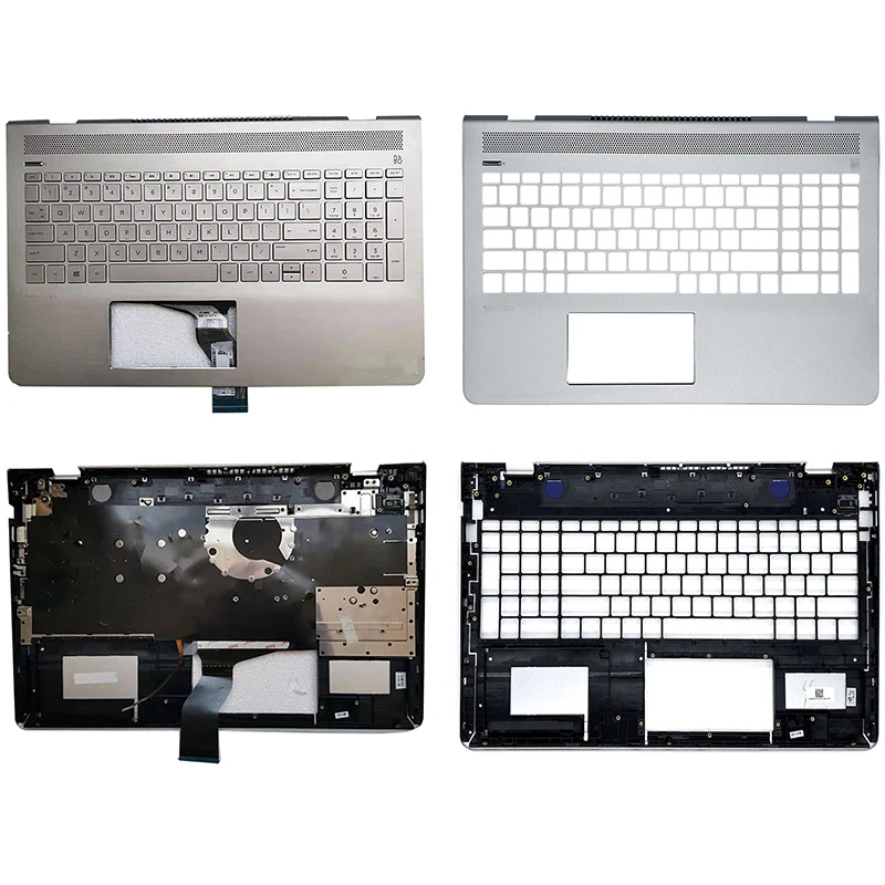 

95%NEW/NEW For HP Pavilion G76 15-CC TPN-Q191 Laptop Palmrest Upper Case Keyboard C Cover Silver 857799-001