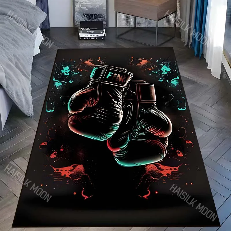 1PC Warrior and dragon, red theme Carpet for Living Room Bedroom Sofa Home Decor Rus Non-slip Floor Mat Luxury Gift