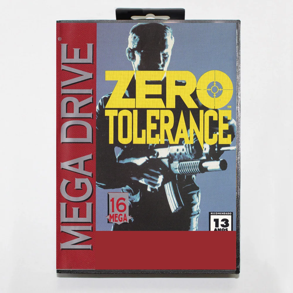 Nuovo Arrivo Zero Tolleranza MD Scheda di Gioco 16 Bit BR Cover per Sega Megadrive Genesis Cartuccia Console per Videogiochi