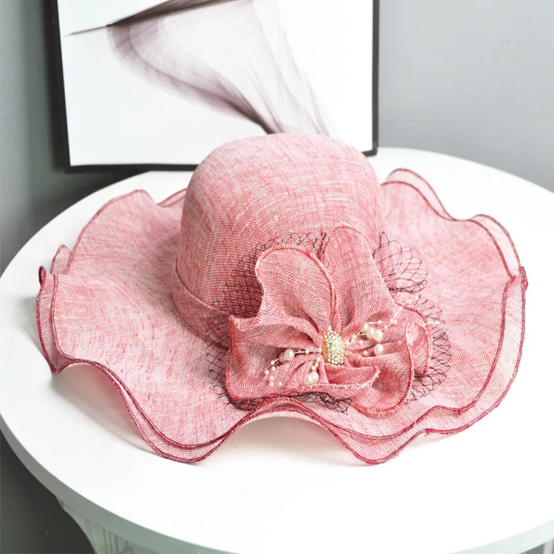 Hat Summer Sun Protection Female Korean Linen Breathable Sun Hat With Wide Brim Women's Foldable Uv Protection Beach Hat
