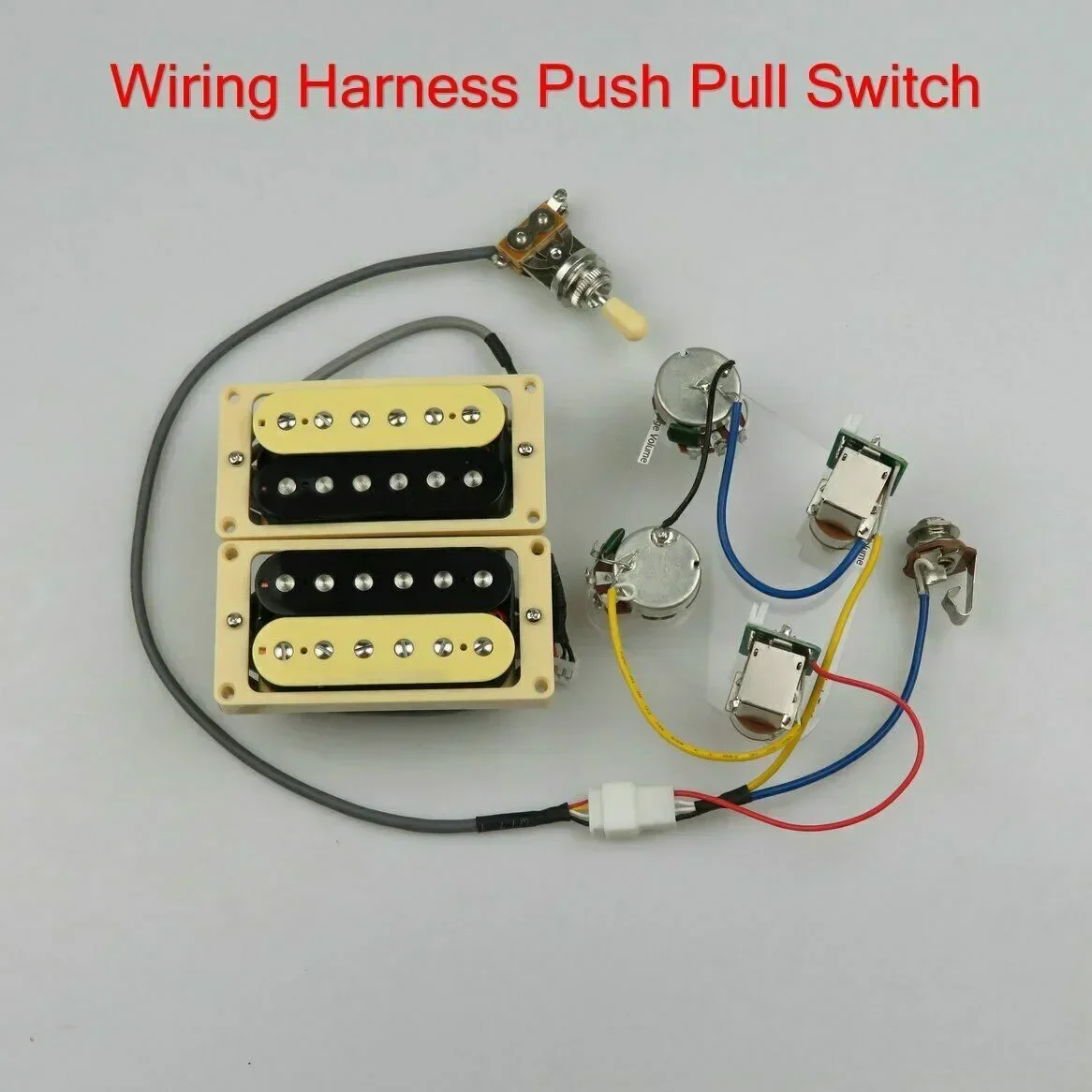 

Electric guitar pickup double coil 4C zebra/black set double coil pickup with wiring harness