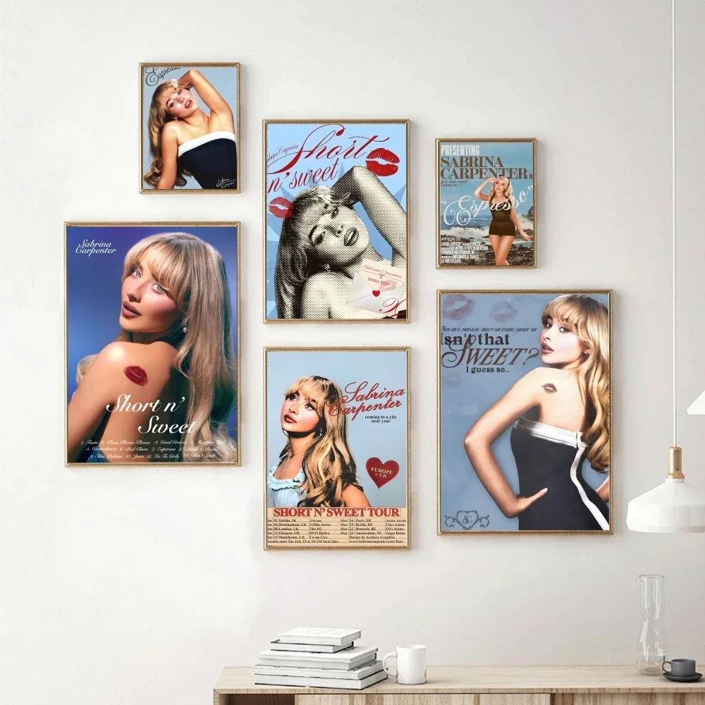 Singer S-Sabrina Carpenter Poster Modern Art Print Gallery Wall Decor For Living Room Bedroom Office Creating Serene Ambiance