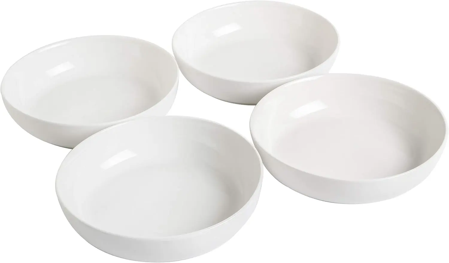 Zen Buffet Porcelain Dinnerware Set, Service for 6 (30pcs), White (Coupe) & Zen Buffet 4-Piece 8.5-Inch Porcelain Chip and Scrat