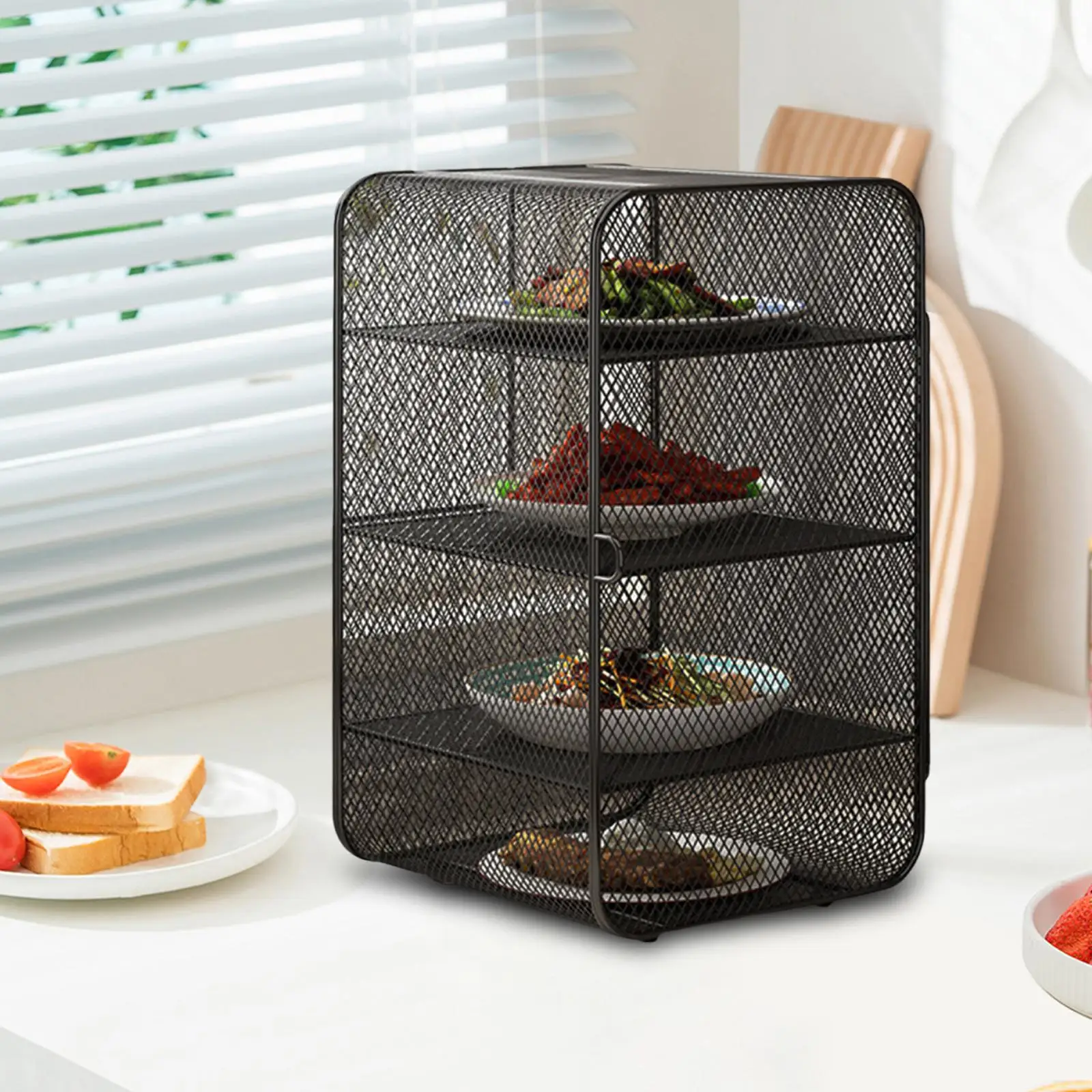 Household Tabletop Serving Dish Cover Organizer with Ventilated Mesh for Chafing Dish Buffet Luxury Events