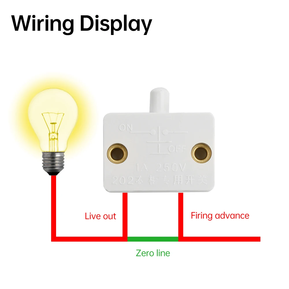 Auto Reset Switch 1A 250V Wardrobe Light Switch Household Cabinet Door Control Switch Wardrobe Light Switch ﻿Wholesale dropshipp