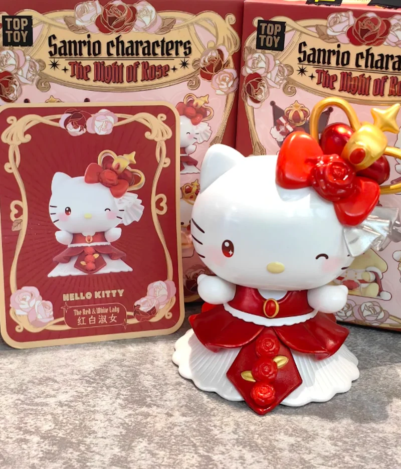 

Adorable New Arrival Sanrio Family Rose Night Trendy Blind Box Toy Perfect Gift For Girls Cute Collectible Figurine Decoration