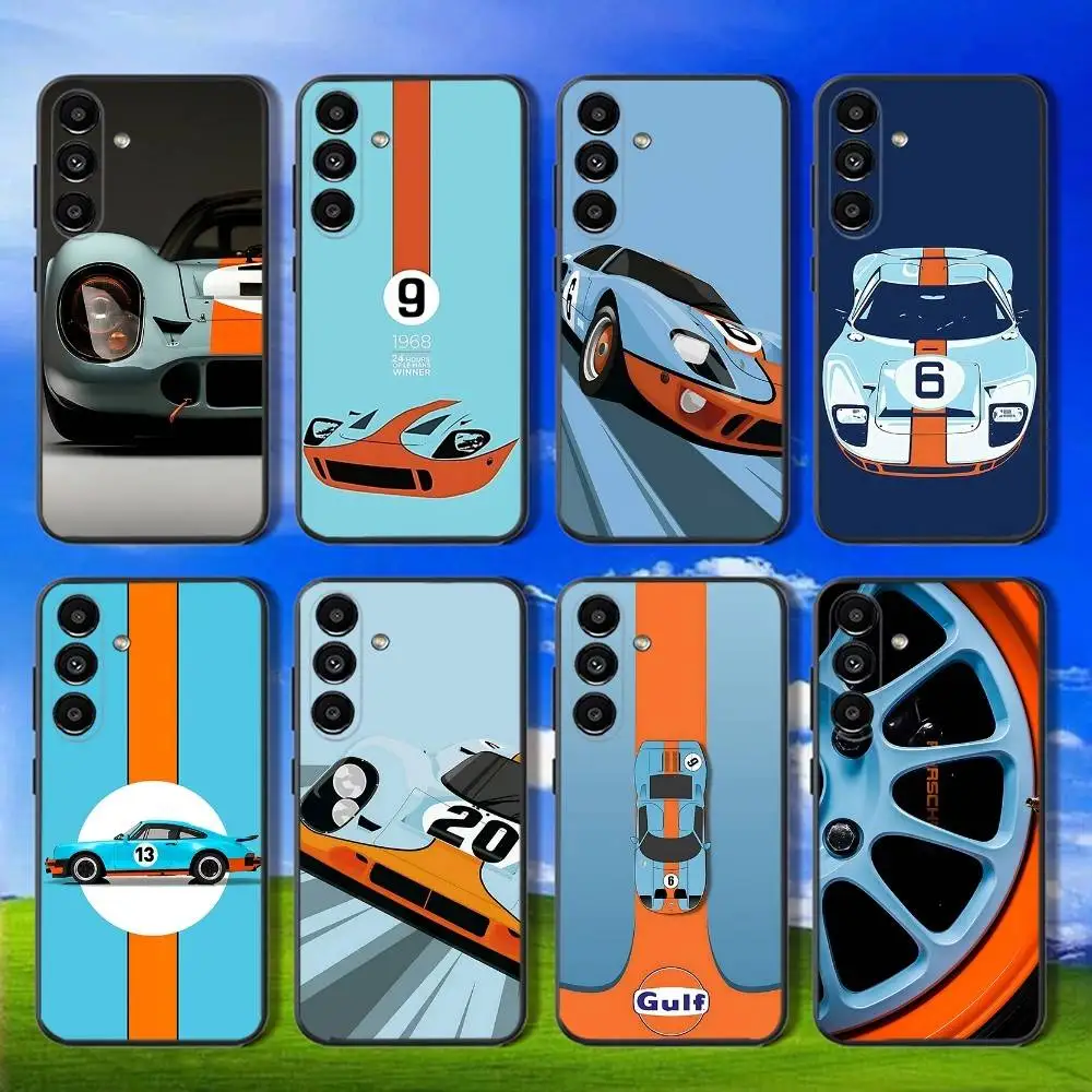 

G-GulfS Racing Car Phone Case For Samsung Galaxy A13,A21s,A22,A31,A32,A52,A53,A71,A80,Soft Black Shell