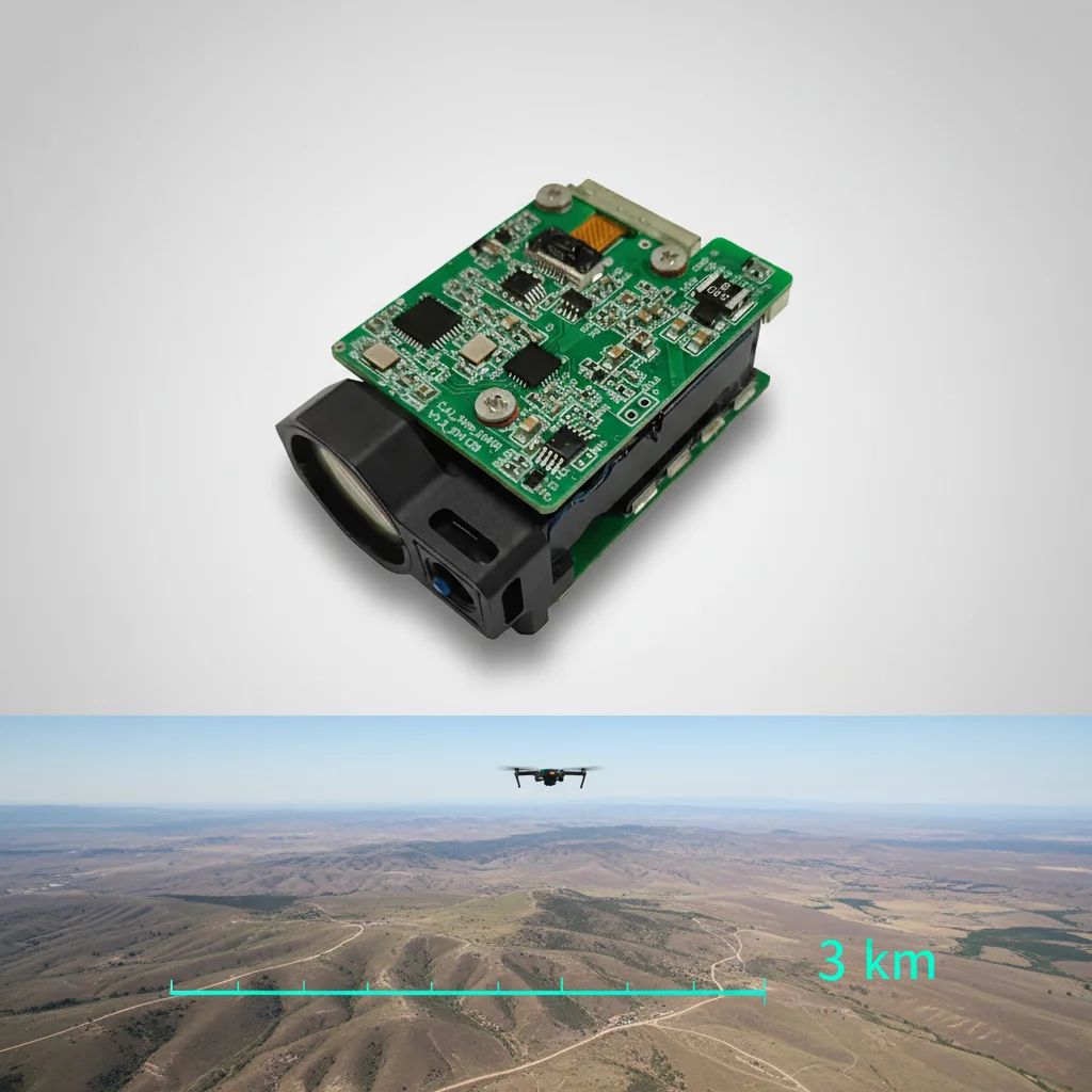 PTF-LD30X TOF Hot Sale Laser Rangefinder Module 3000m Long Range Drone Laser Distance Measurement Sensor Multiple LRF