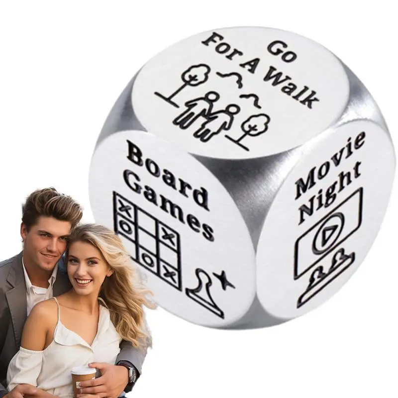 

Кости с датой, игра с датой, ночью, креативные игральные кости, игральные кости для пар, забавные новые игрушки, идеи, стальные игровые аксессуары на день рождения