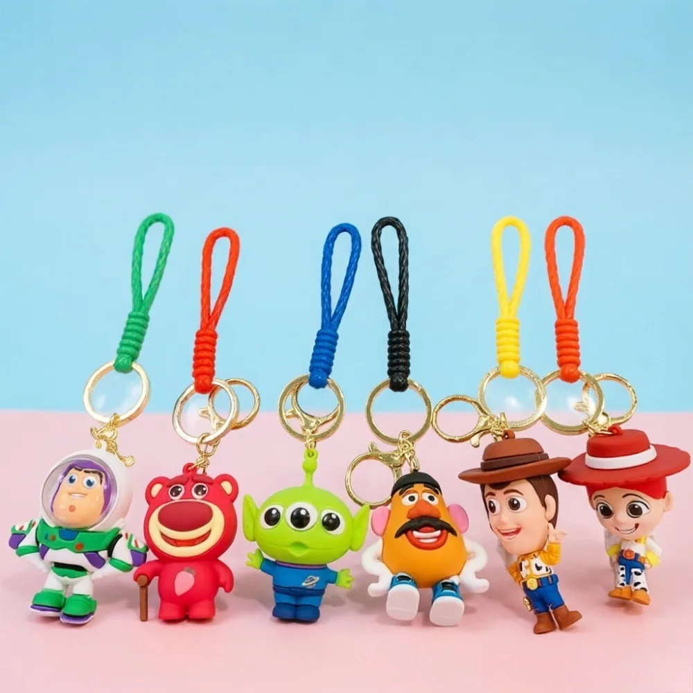 Nuevo Llavero de Toy Story, Figura de Dibujos Animados, Buzz Lightyear, Lotso, Aliens, Colgante para Mochila, Accesorios de Decoración para Coche, Regalo de Navidad