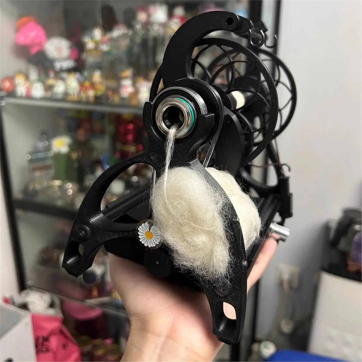 Electric Wheel Pet Fur Into Yarn Adjustable Speed 0-800 RPM for Home DIY Use Transforms Fur US Plug