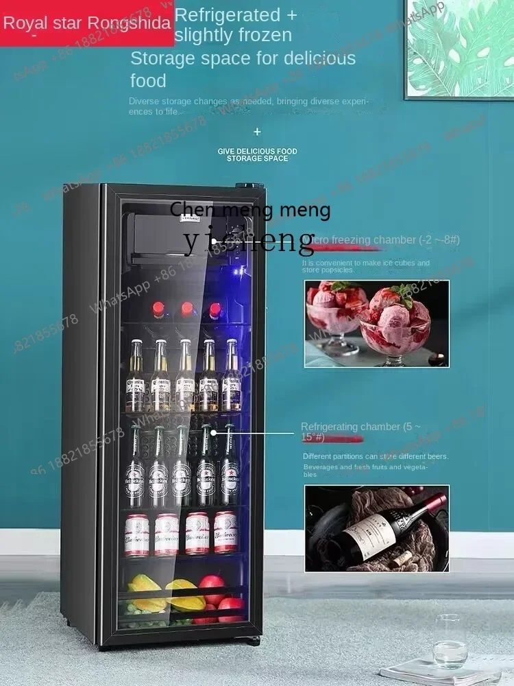Hot sales Wine Cabinet Refrigerated Cabinet Single Door Transparent Glass Household Small Drinks Tea Sample Refrigerator