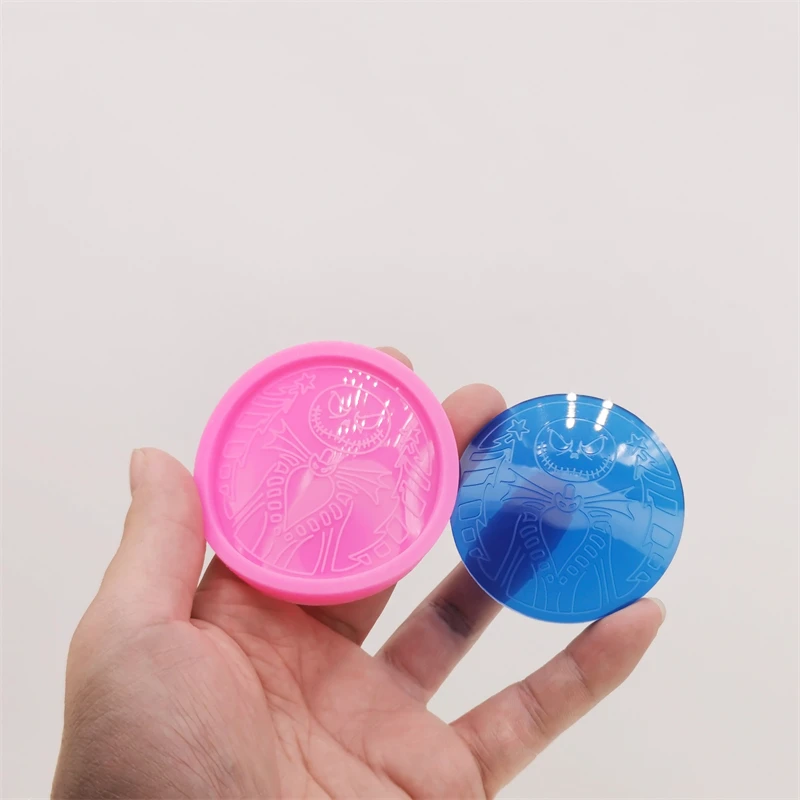 لامعة skellington كابوس قالب من السيليكون لصنع المجوهرات المفاتيح بوليمر كلاي شاكر قالب فندان الشوكولاته قالب من السيليكون