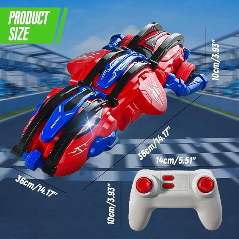 Auto telecomandata per ragazzi RC Auto 2.4Ghz Auto da corsa Giocattolo 360 Luci rotanti RC Stunt Car Ragazzi Giocattoli Telecomandati ad alta velocità