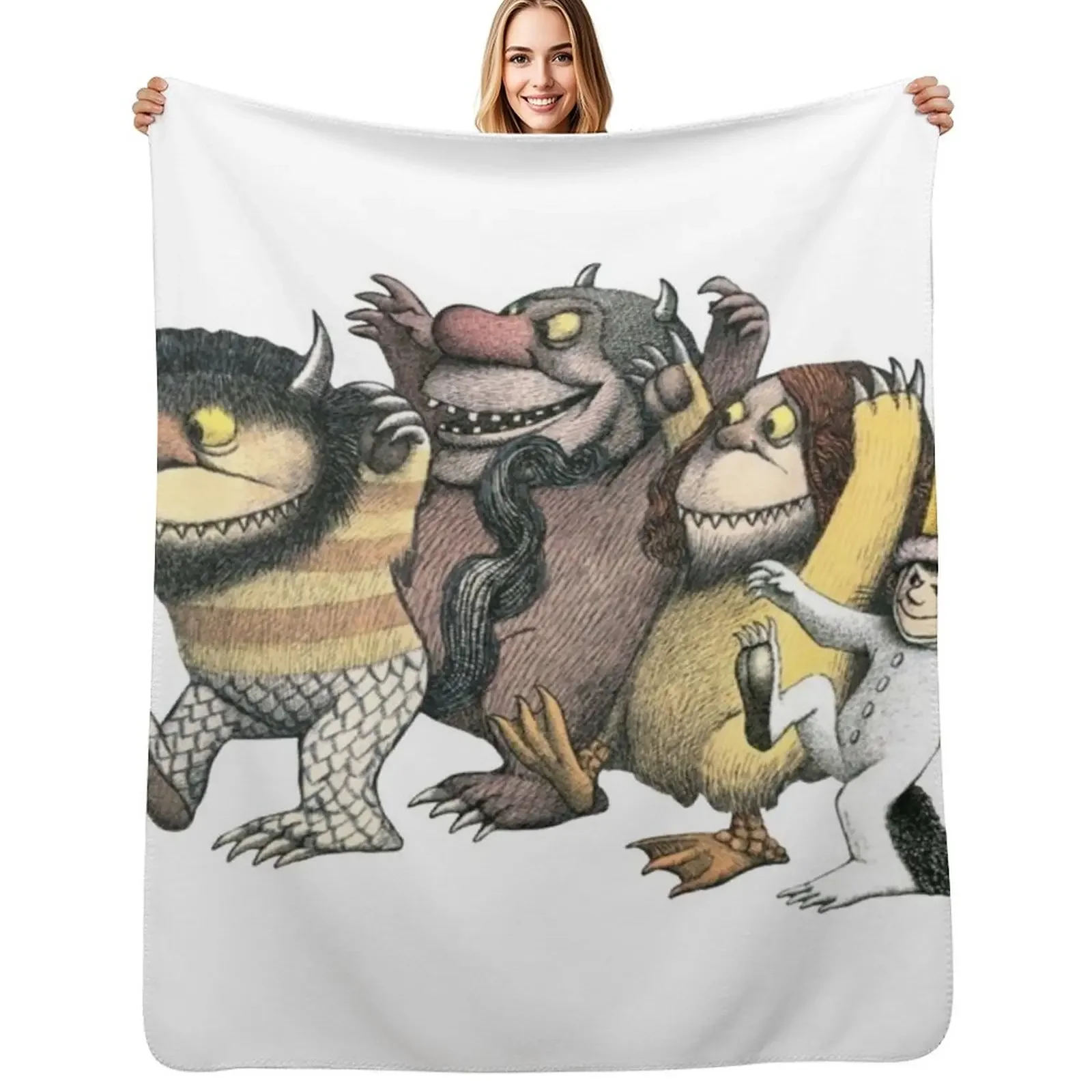 

Where the wild things are, Max with Wolves Throw Blanket funny gift warm for winter Personalized Gift Blanket